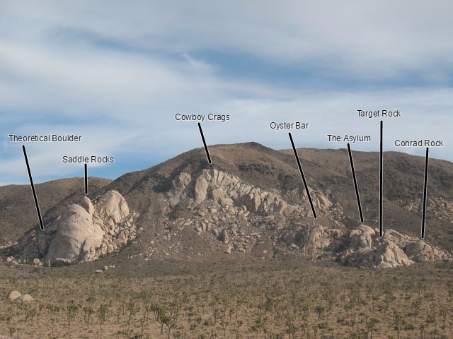 Saddle Rocks and surrounding areas from the Love Nest, Joshua Tree NP