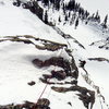 Starting up the "CMS route" on the south face of Flattop, RMNP, 2005.  Photo E. Helmuth