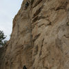 Danny leading, Janelle on belay.