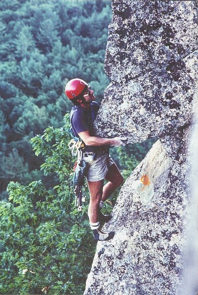 Paul Ross on the first ascent.1978