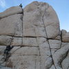 Getting established on Wild Wind. The leader in this photo avoided the crux and continued up the vertical crack.