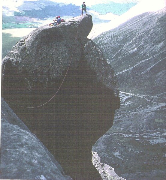 Climbers on the famous Cioch ,Isle of Skye. Photo P.Ross