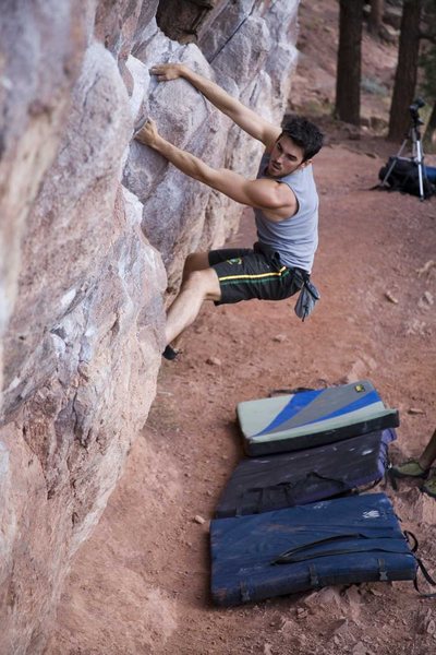 Chuck Lepley on The Monkey Traverse.