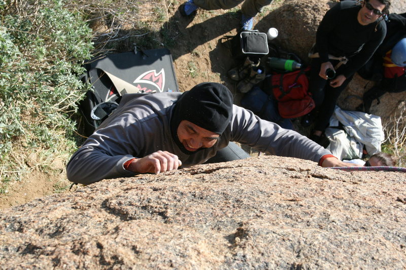 Albert on the first climb. 1-17-10