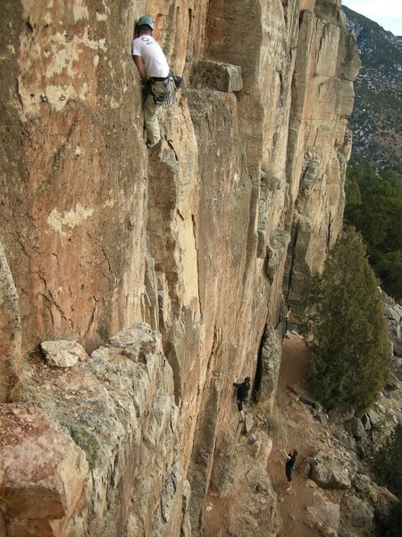 Brian nearing the anchors.