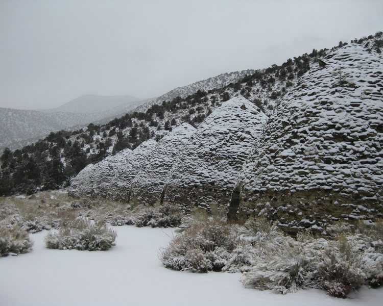 Old Charcoal Kilns in the Panamint mountains on a snowy day.<br>
<br>
1/19/10