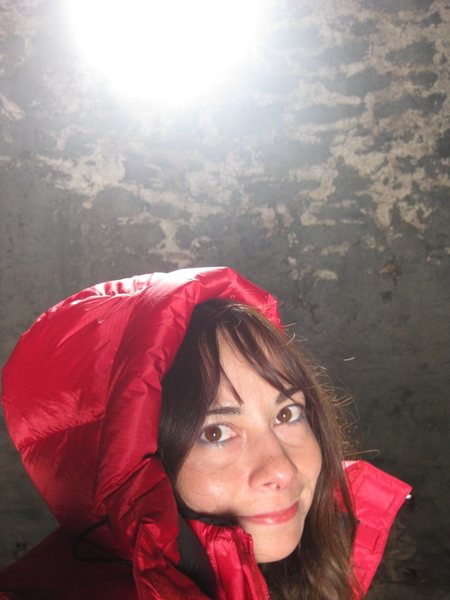 Having the time of my life, really....in a Wildrose charcoal kiln on a cold, and snowy day in the Panamint Mountains.<br>
<br>
Taken 1/19/10