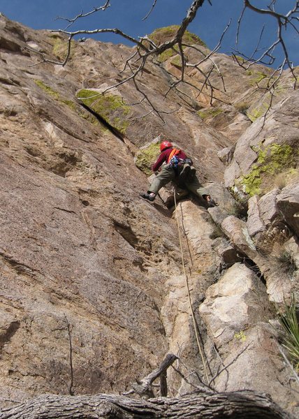 Leading out on my birthday climb.  01/02/2010.