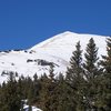 Beautiful view of the east ridge of Quandary peak, 14,200. Wish I'd brought skis!!!