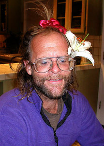 Climber, Tucker Tech likes flowers!<br>
Photo by Blitzo.