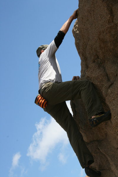 Me on the north end roadside boulders. 2-7-10