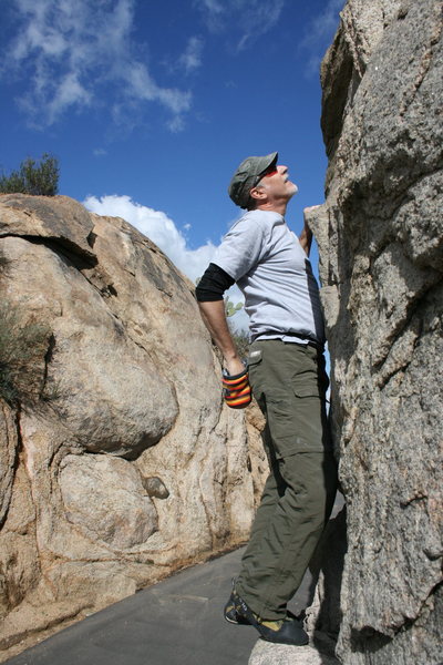 Me on the north end roadside boulders. 2-7-10