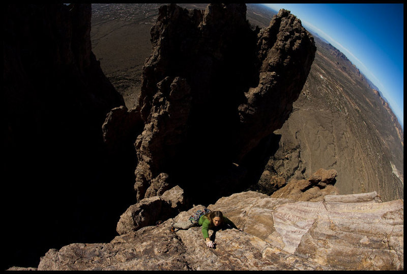 Leading the last pitch of Grandfather Hobgoblin, as seen through the fish-eye lens of Andrew Burr.