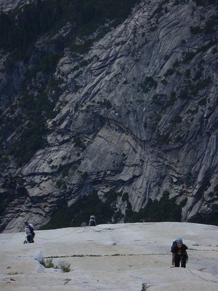 nearing the top as the slabs start to roll off.  steeper than it looks.