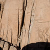 Holly Sherwin climbs Deflowered in Steve Canyon.