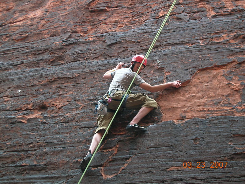 Fun climbing in the black corridor