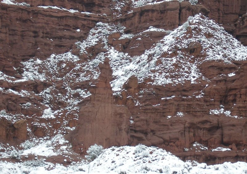Dunce Rock with snow