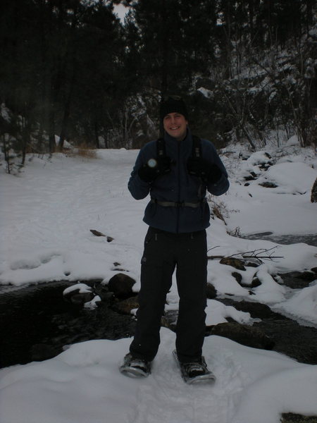 Snowshoeing on the Grace Coolidge walking area trail