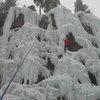 Gordo climbing while dreaming of carving turns in the fluffy piles at Vail.<br>
<br>
Note the dribble up and left (way fun).