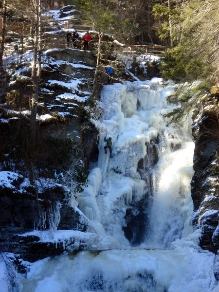 Blaise DAmbrosio on the final pitch of Dingmans Falls