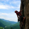 Ben Annibali leading Marshall's Madness 5.9 Photo by Ross Purnell