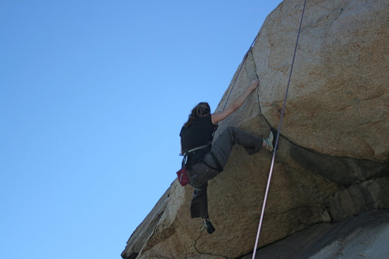 Noelle on the Haney Wall and Overhang. 2-28-10