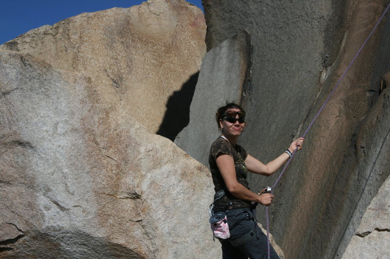 Agina on belay keeping all of her eyes open. 2-28-10