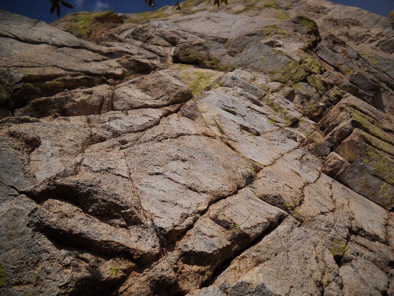 Looking up at the start of the climb