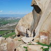 climbing on the Smooth Sole wall at Rubidoux 2-28-10