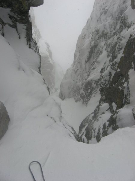 Looking down the upper part of Alaskarado.  Photo taken on 2/28/10 by Andy Grauch.