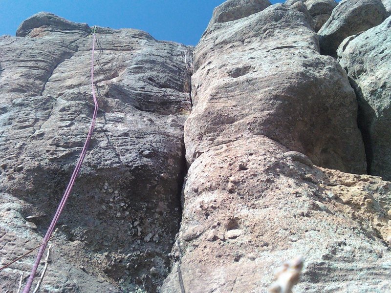Pic from the bottom; Fun little climb. 