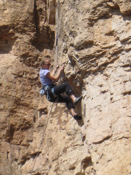 Kate working up the scary detached flake that vibrates when you hit it.