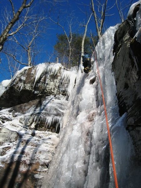 Fun on a cold winter day.  Asbestos Wall right side route.