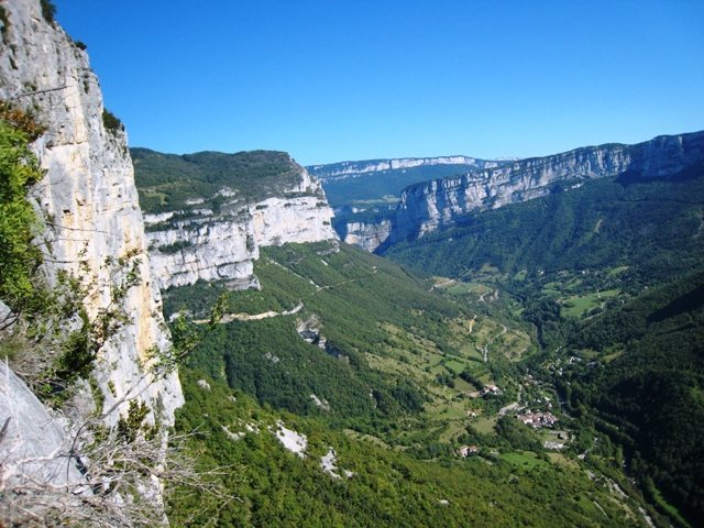 Presles from Les Buis looking down at Choranche and Gorges de la Bourne