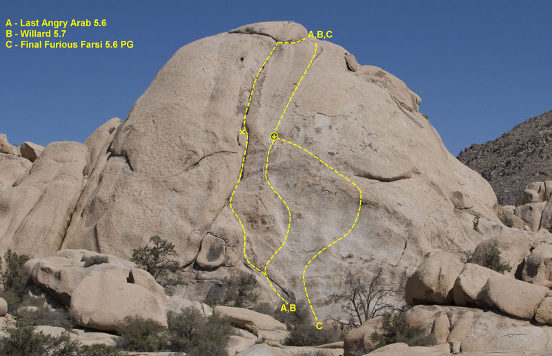 A few routes on Nomad Dome