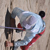 Mantles, crimps, and friction.  A little of everything.  Jill near the middle if the first pitch of Willard