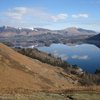 Derwent Water with Skiddaw and Blencathra mountains in the background 
