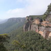 A view from Upper Lithgow Cliffs overlooking the Wave Wall.