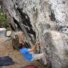 Joe on the Mars Boulder.