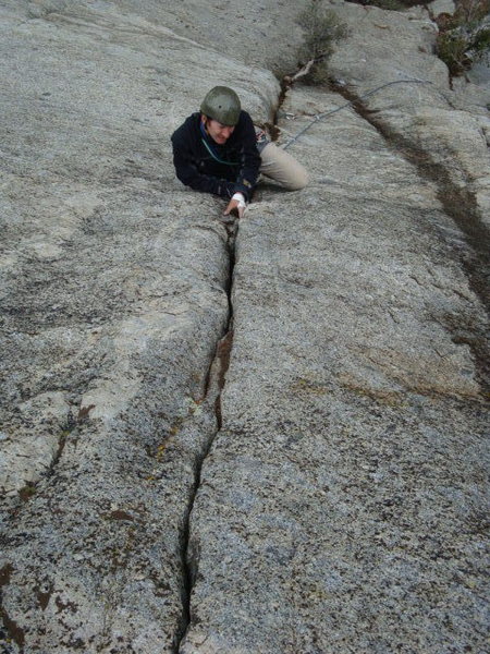 Konstantine on "Hot Wine", 5.10b, North Dome.