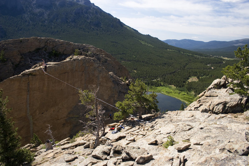 Another angle of the Edge of Time Highline.