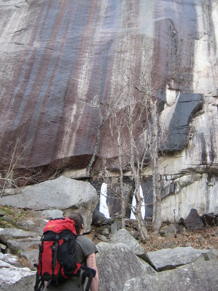 Myself walking past the central wall.Photo by my wife Courtney