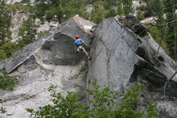 Cleaning the "Dihedral Boulder."