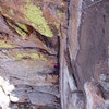 Climbing "The Dihedral," Wichita Wildlife Refuge