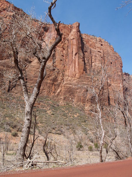 Moonlight Buttress from the road.