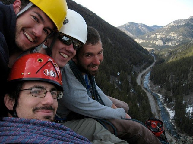 Top of 3rd pitch of standard on the Gallatin Tower near Bozeman MT