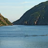 Looking out of the cut between the cliffs that leads into the Atlantic