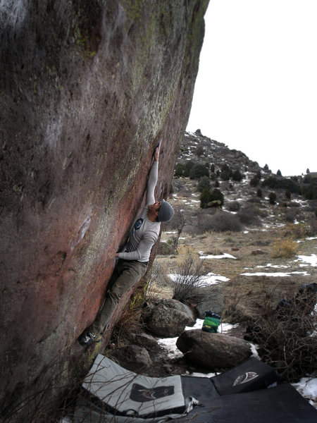 Jason Baker reaching for the moon on the classic "Moon Child (V10)."