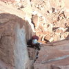 Rick Thalacker and Kevin Cahill, first pitch North Chimney, Castleton.