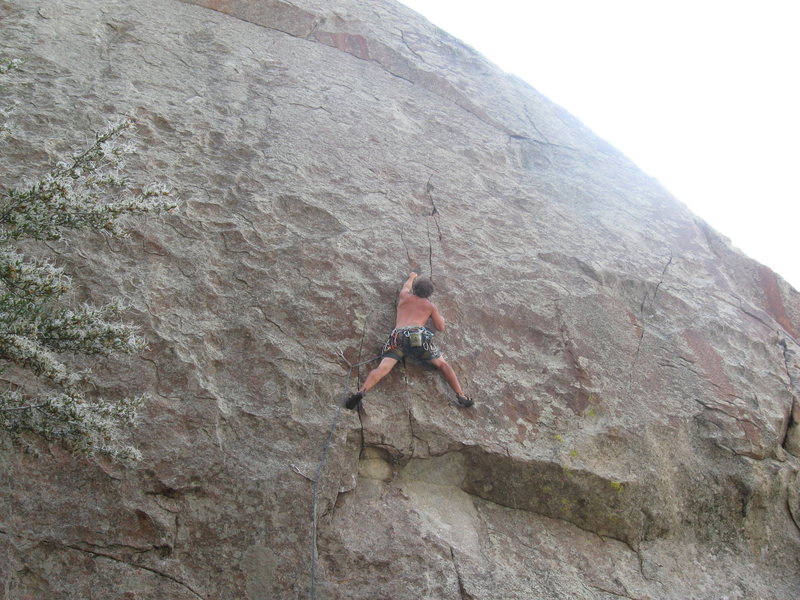 Dave on the crux.